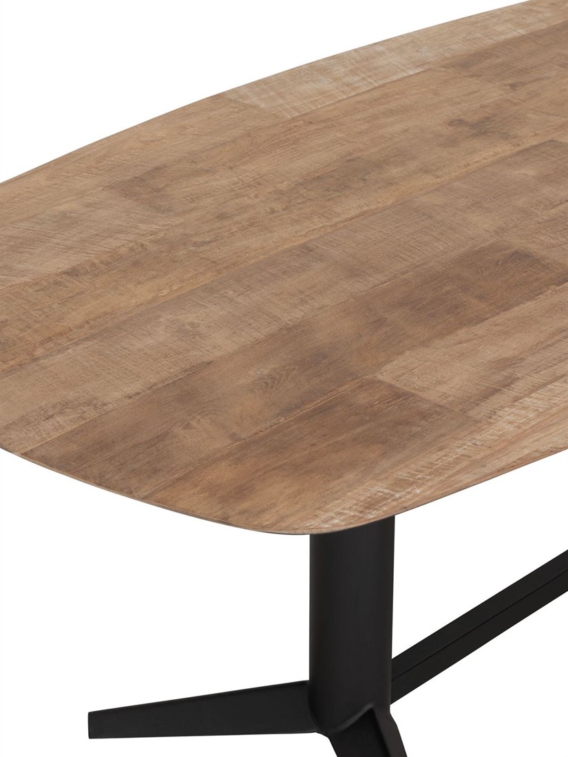 Esstisch Soho oval 210 x 110 cm recyceltes Teakholz  