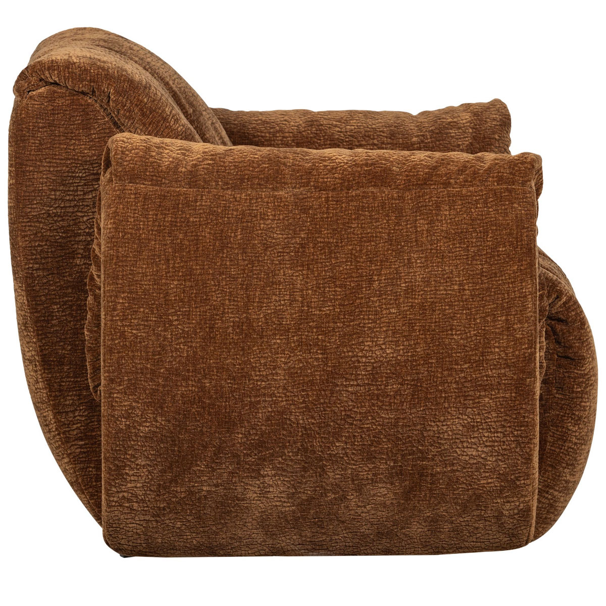 Sessel BAGGY drehbar 3D Chenille mittelbraun