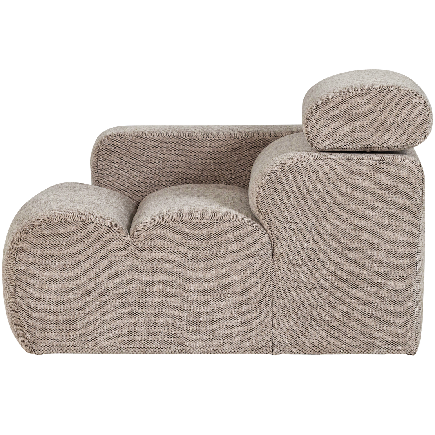 Sofaelement NOVI mit Armlehne links Element Webstoff natur melange