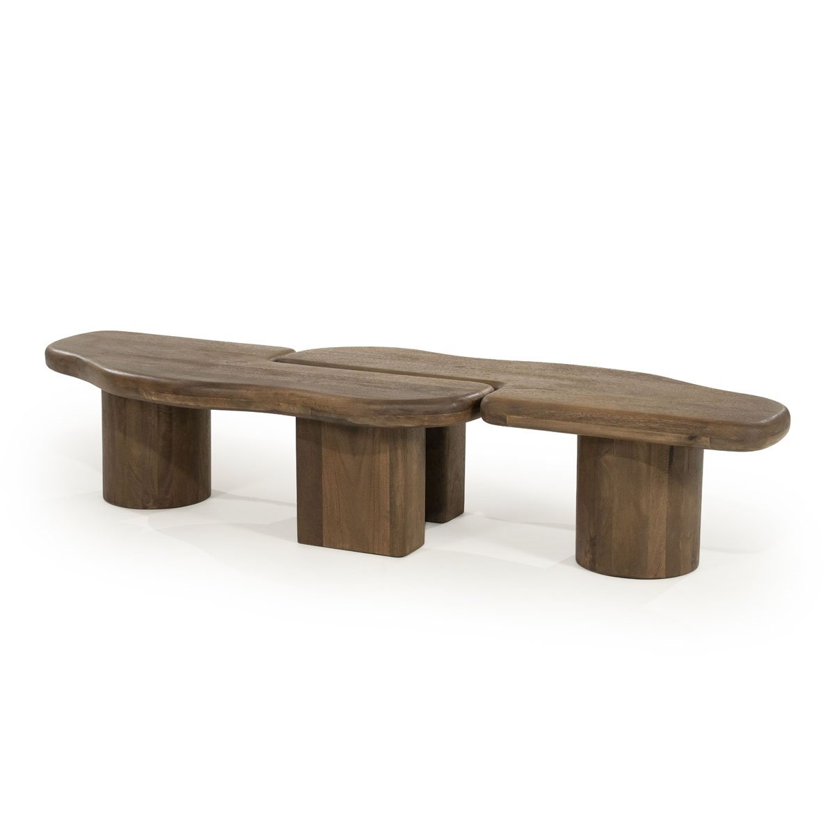 Couchtisch 2 tlg. Yuo 100 x 80 cm Mangoholz