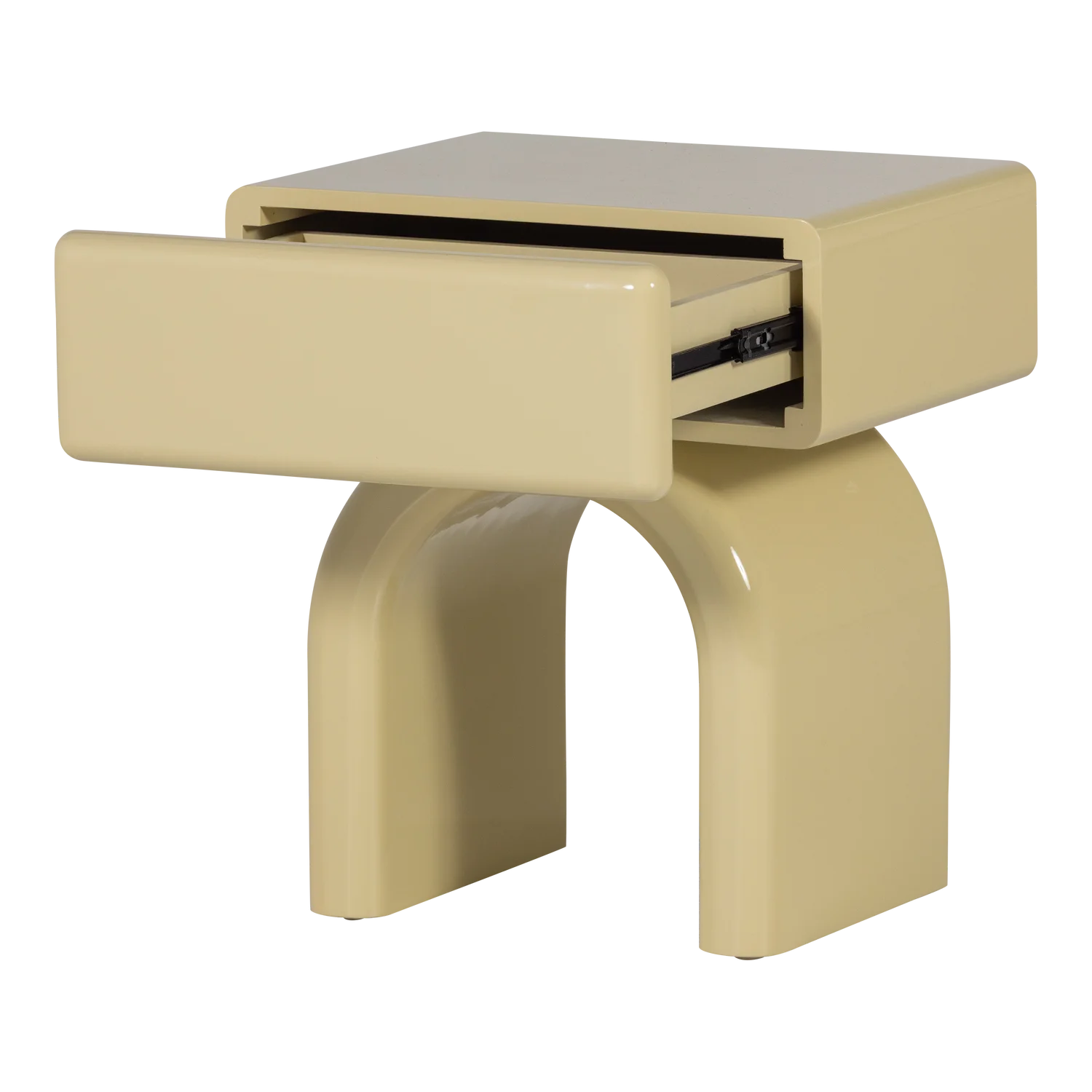 Nachtschränkchen ZOREL H 40 cm mit Schublade MDF zartes grün