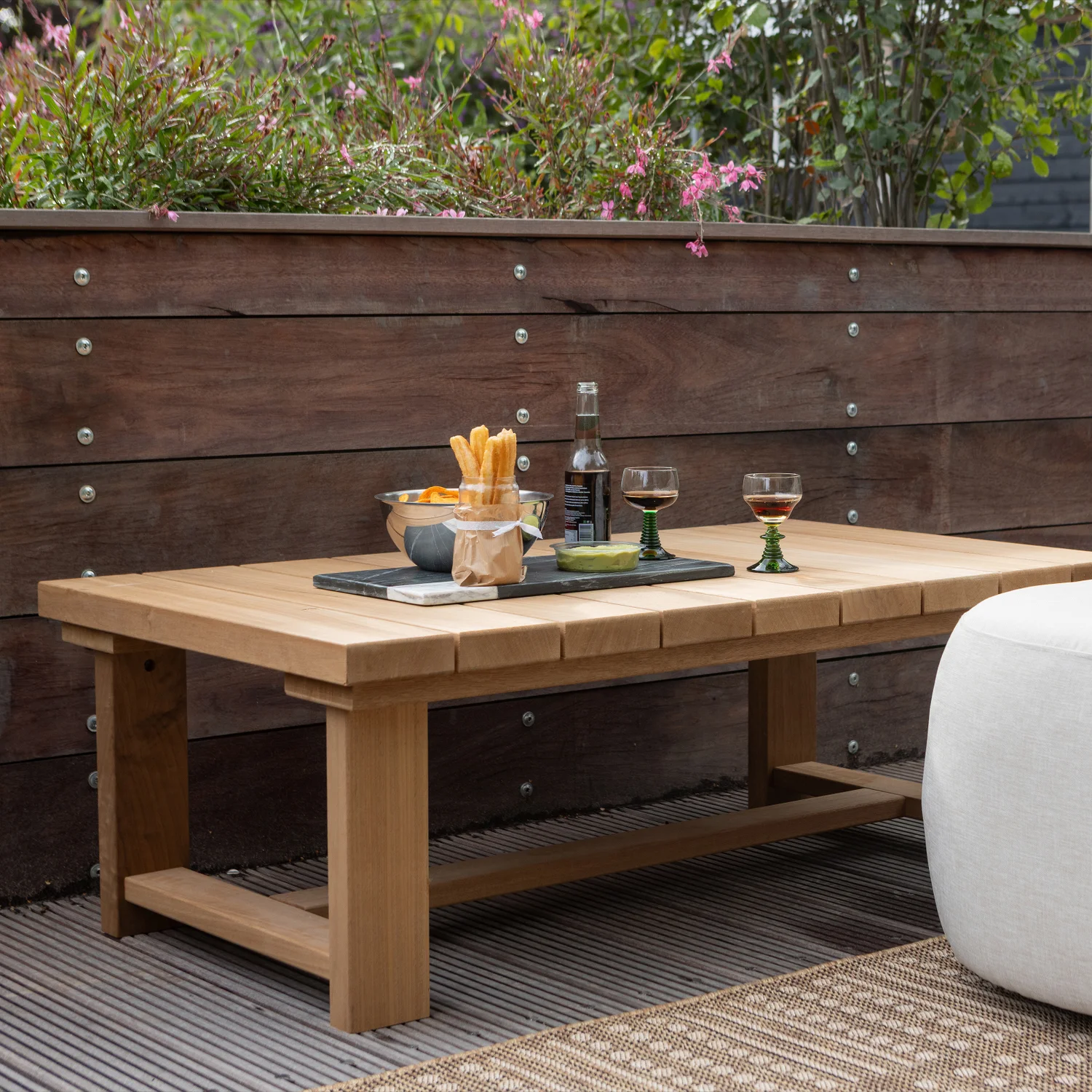 Garten Couchtisch BANCO 122 x 68  cm Nadelholz natur