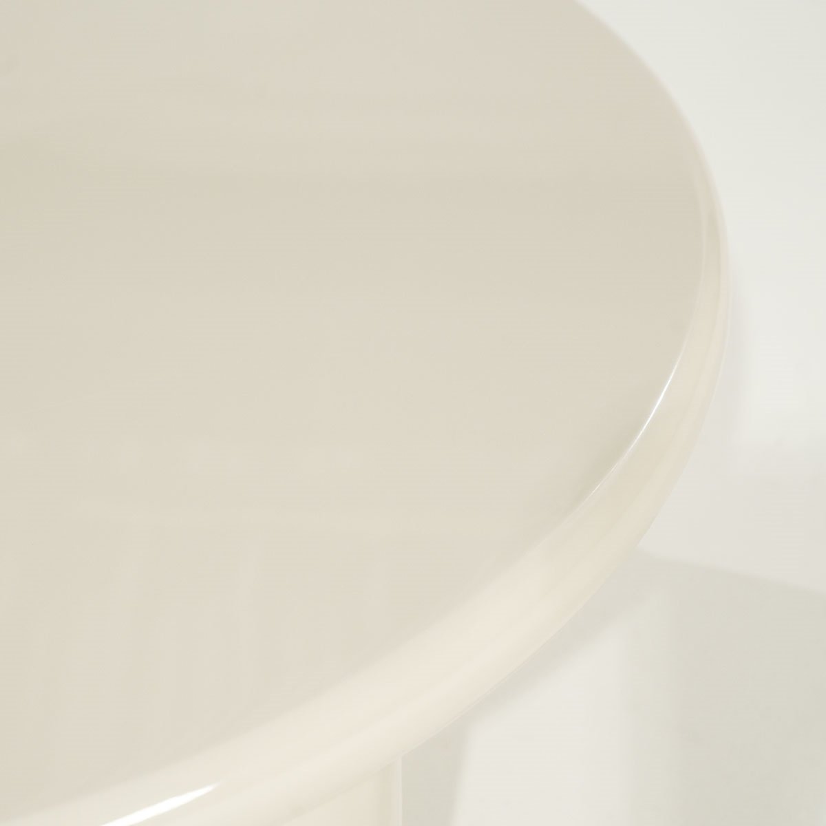 Beistelltisch Bloop Ø 80 cm MDF High Gloss beige Couchtisch