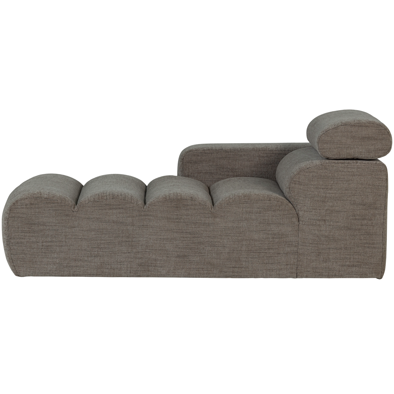 Sofaelement NOVI mit Longue Element links Webstoff grau melange