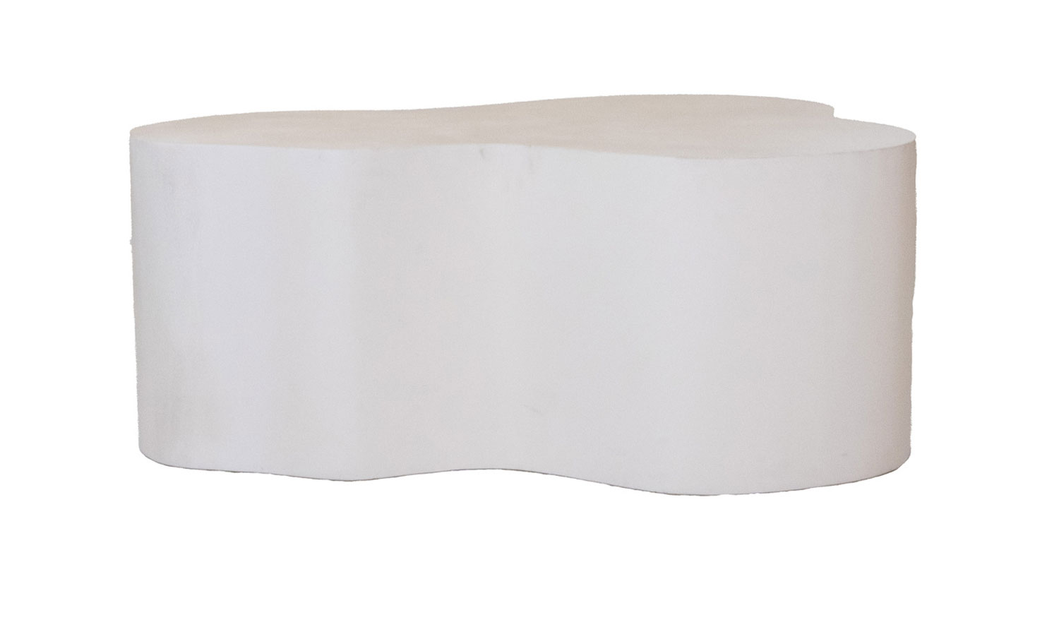 Couchtisch ALVA organisch 100 x 65 cm Mangoholz weiß