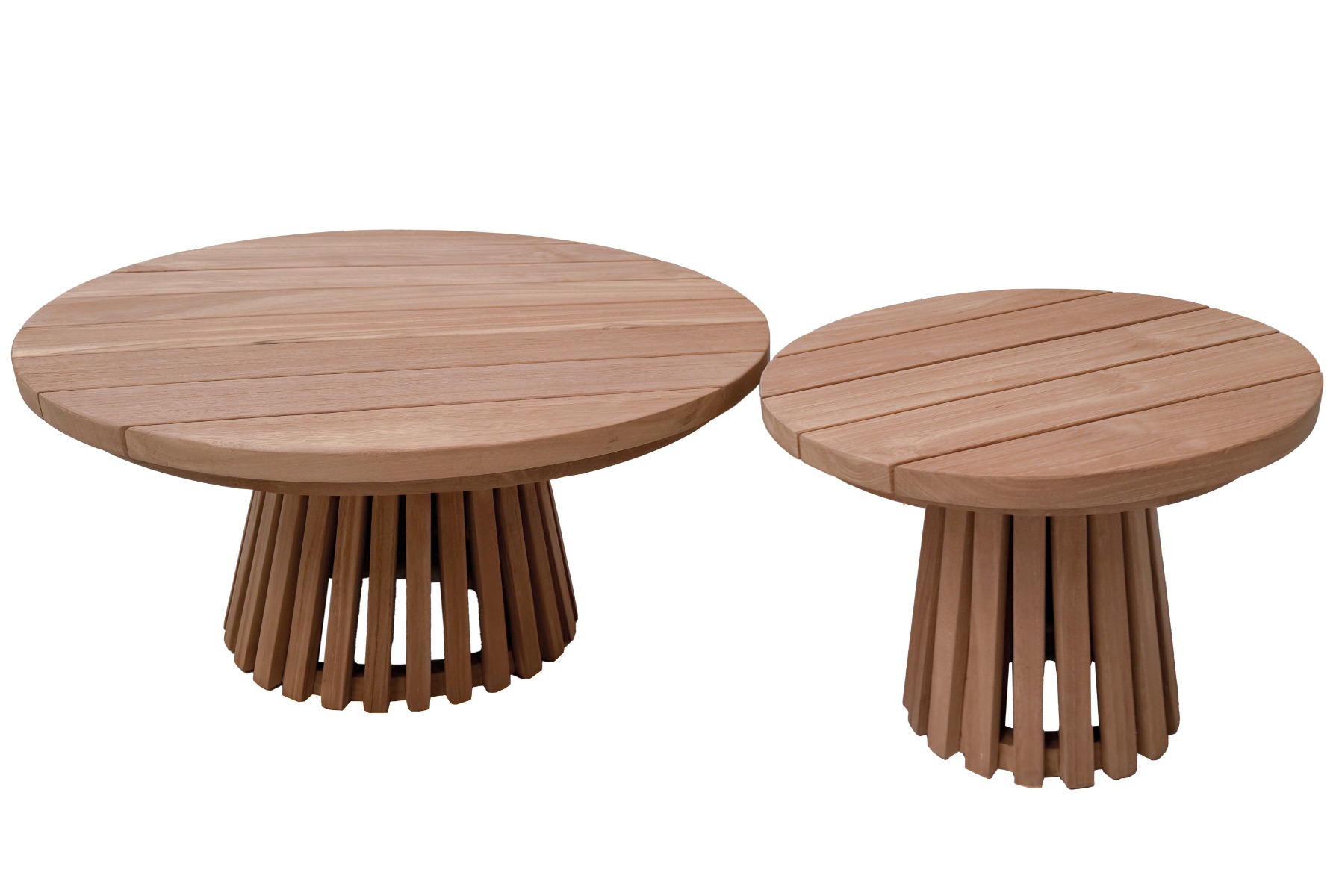 Garten Couchtisch Cindo Ø 80 cm Teakholz natur  
