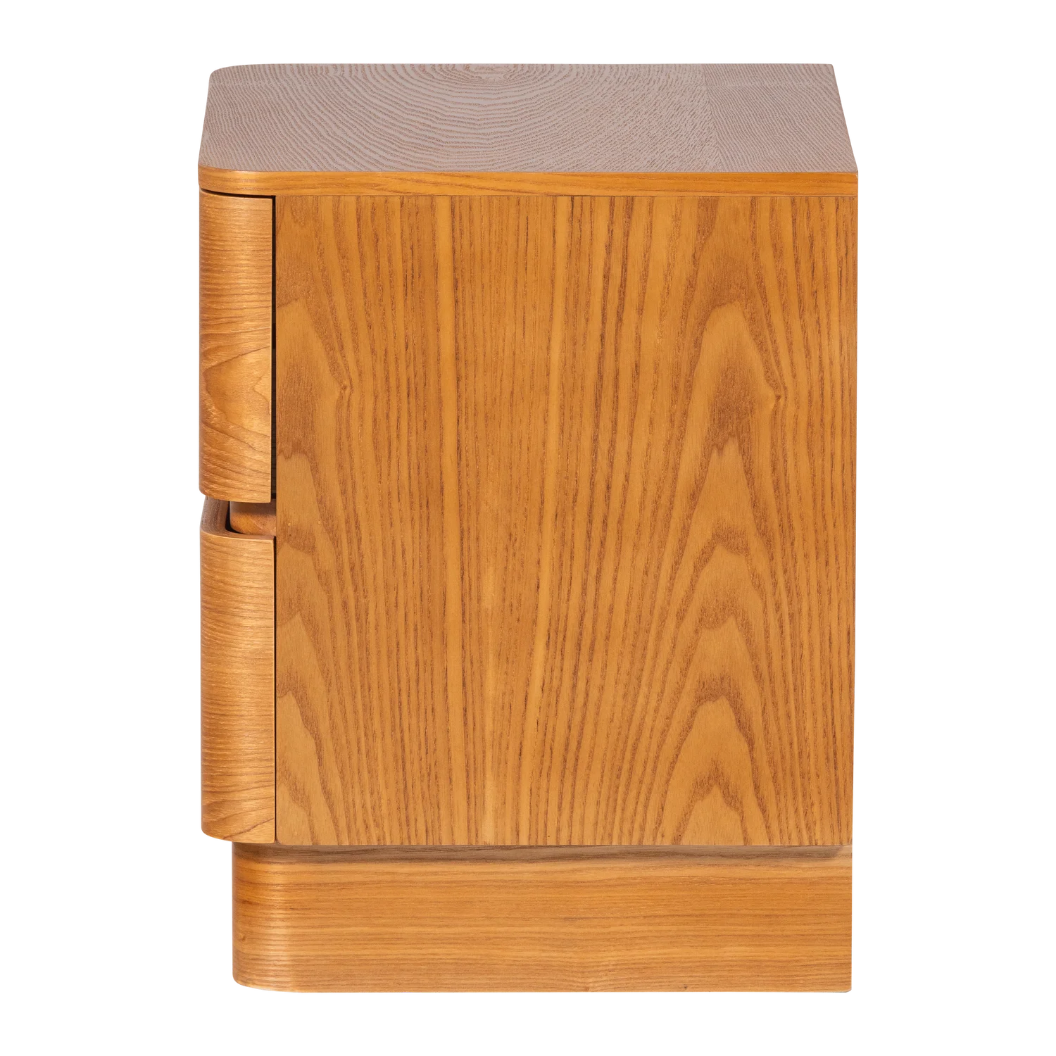 Nachtschränkchen FEJO H 43 cm mit 2 Schubladen MDF Holzdekor braun Kommode 