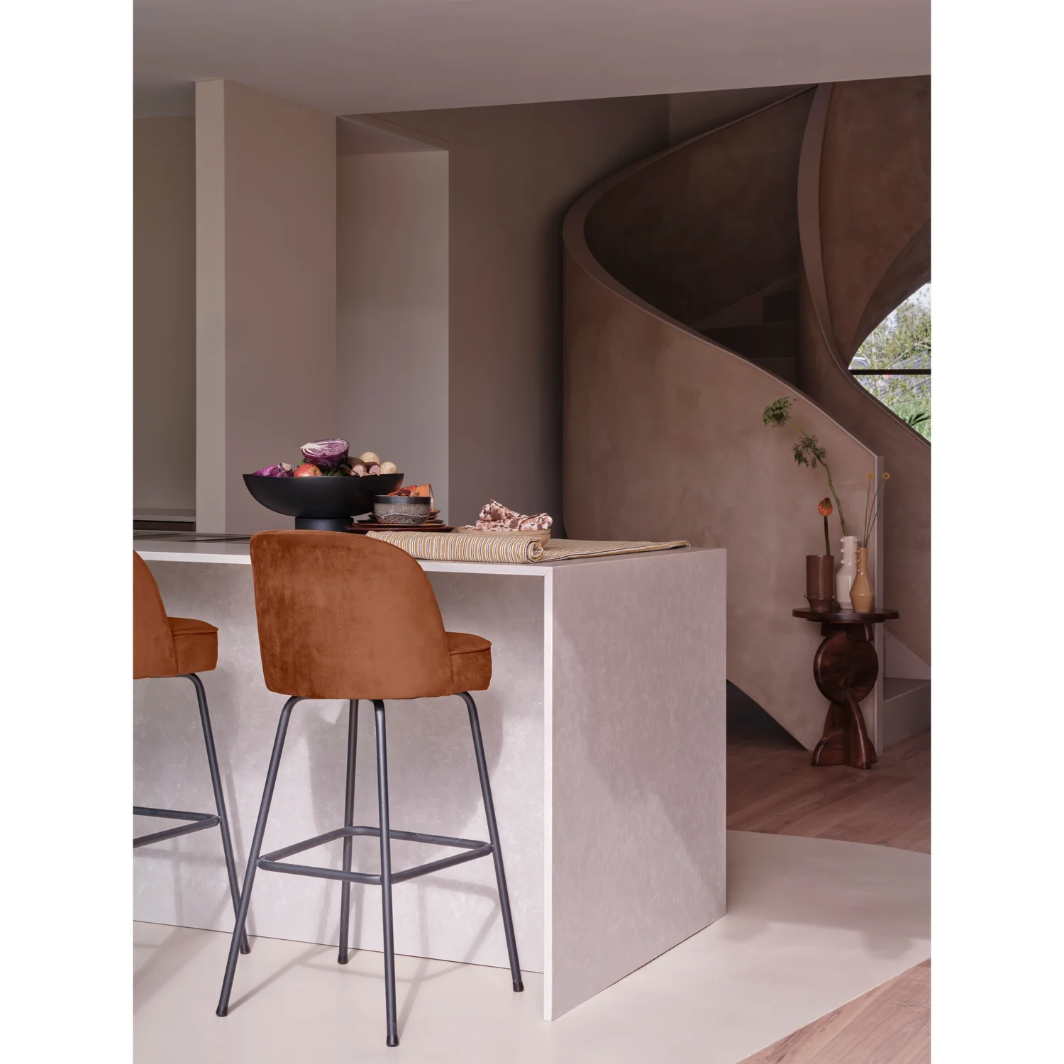Barhocker Vogue SH 80 cm Samt rost
