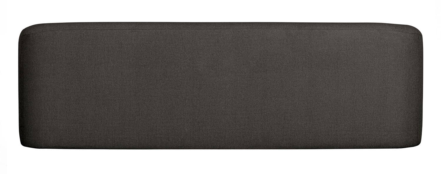 3 Sitzer Sofa Sloping Webstoff Chenille grau/schwarz melange