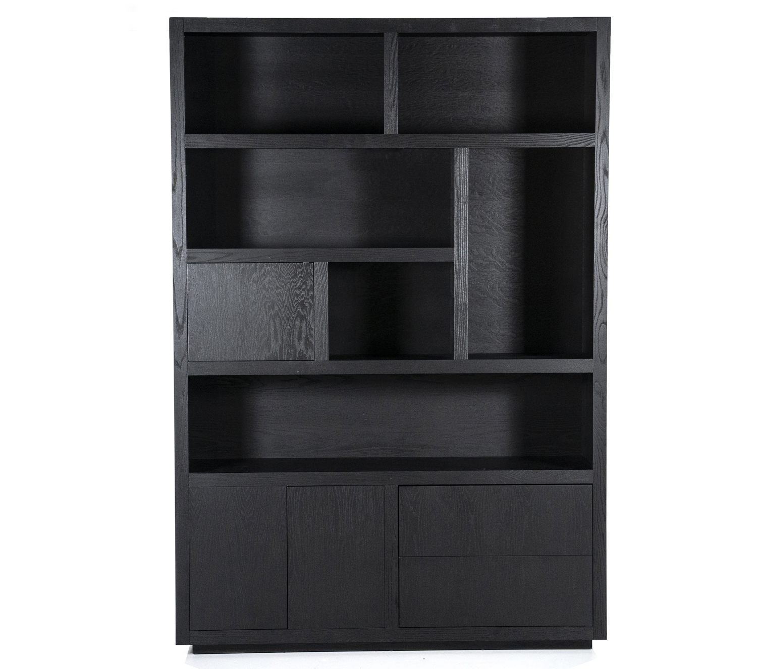 Bücherschrank Helsinki B 150 cm schwarz Eiche