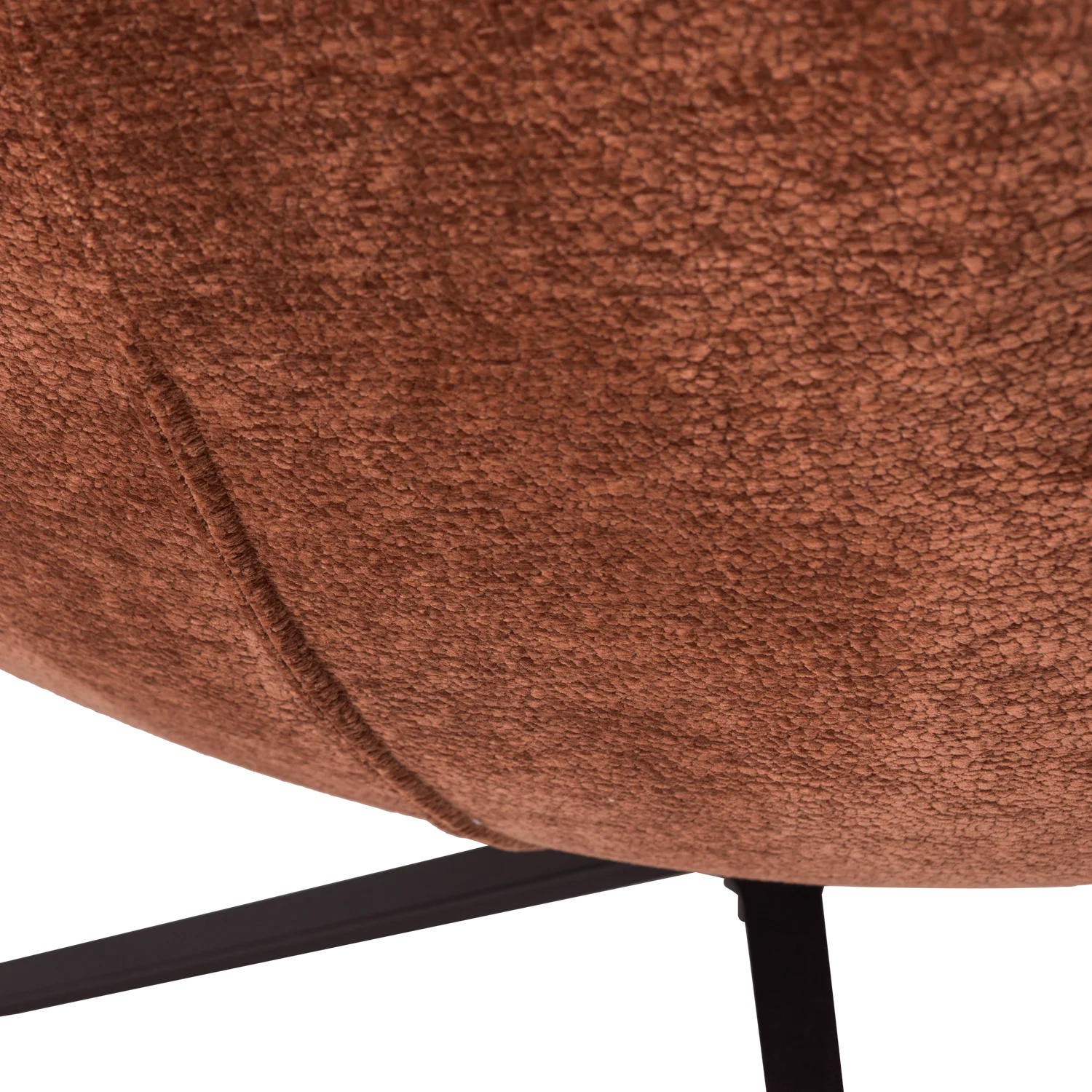 Drehsessel MAUDI drehbar Chenille braun Sessel