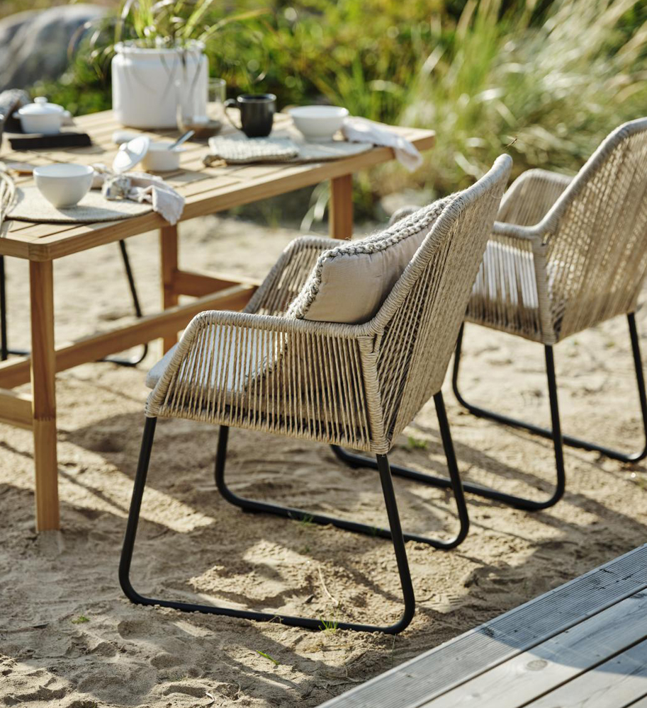 Gartensessel MIDWAY Kunstrattan beige Gartenstuhl