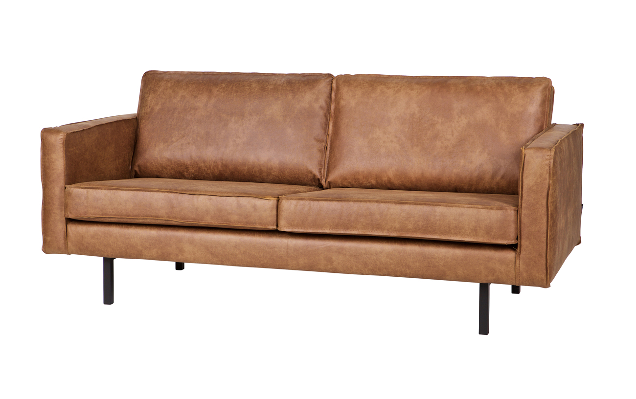 2,5 Sitzer Sofa RODEO recyceltes Leder cognac