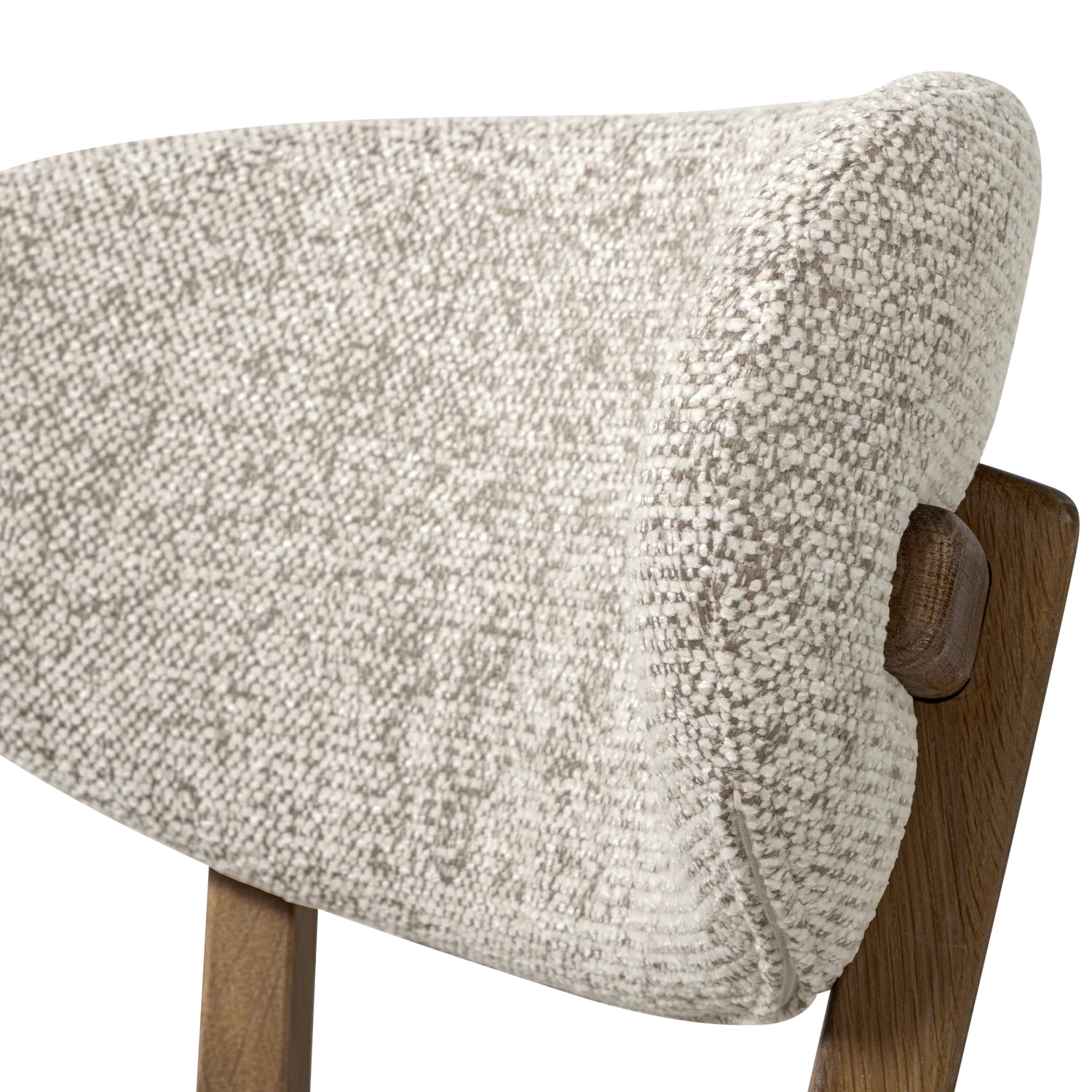 Barhocker UDAR SH 65 cm Eichengestell braun Melange Stoff