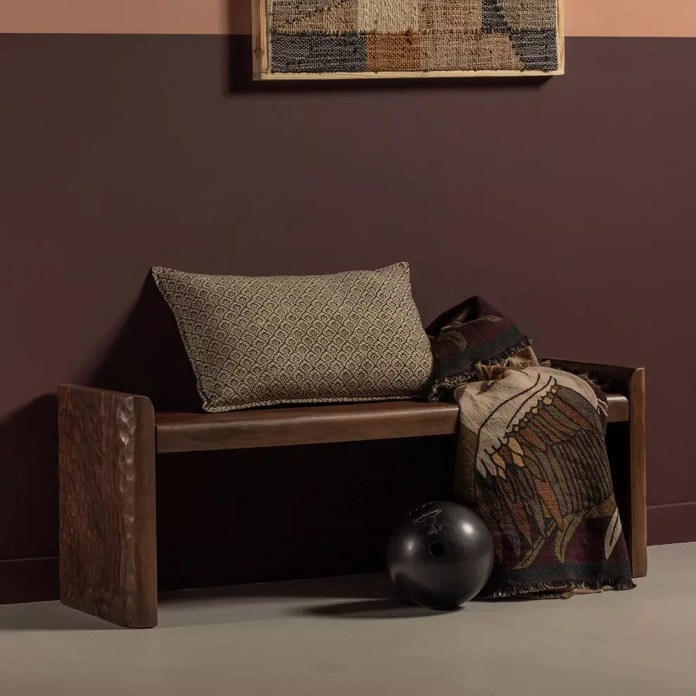 Esstischbank PROP 120 cm Mango Massivholz braun Sitzbank Bank