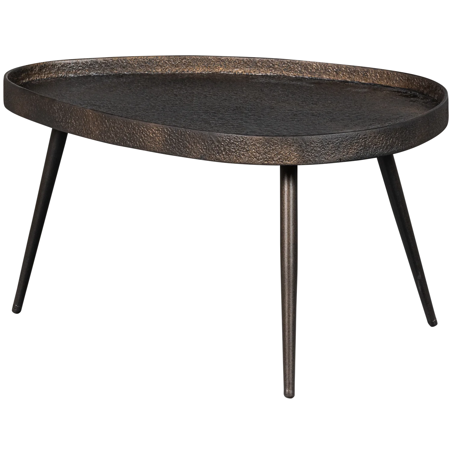 2er Set Beistelltisch CRUDE antik bronze