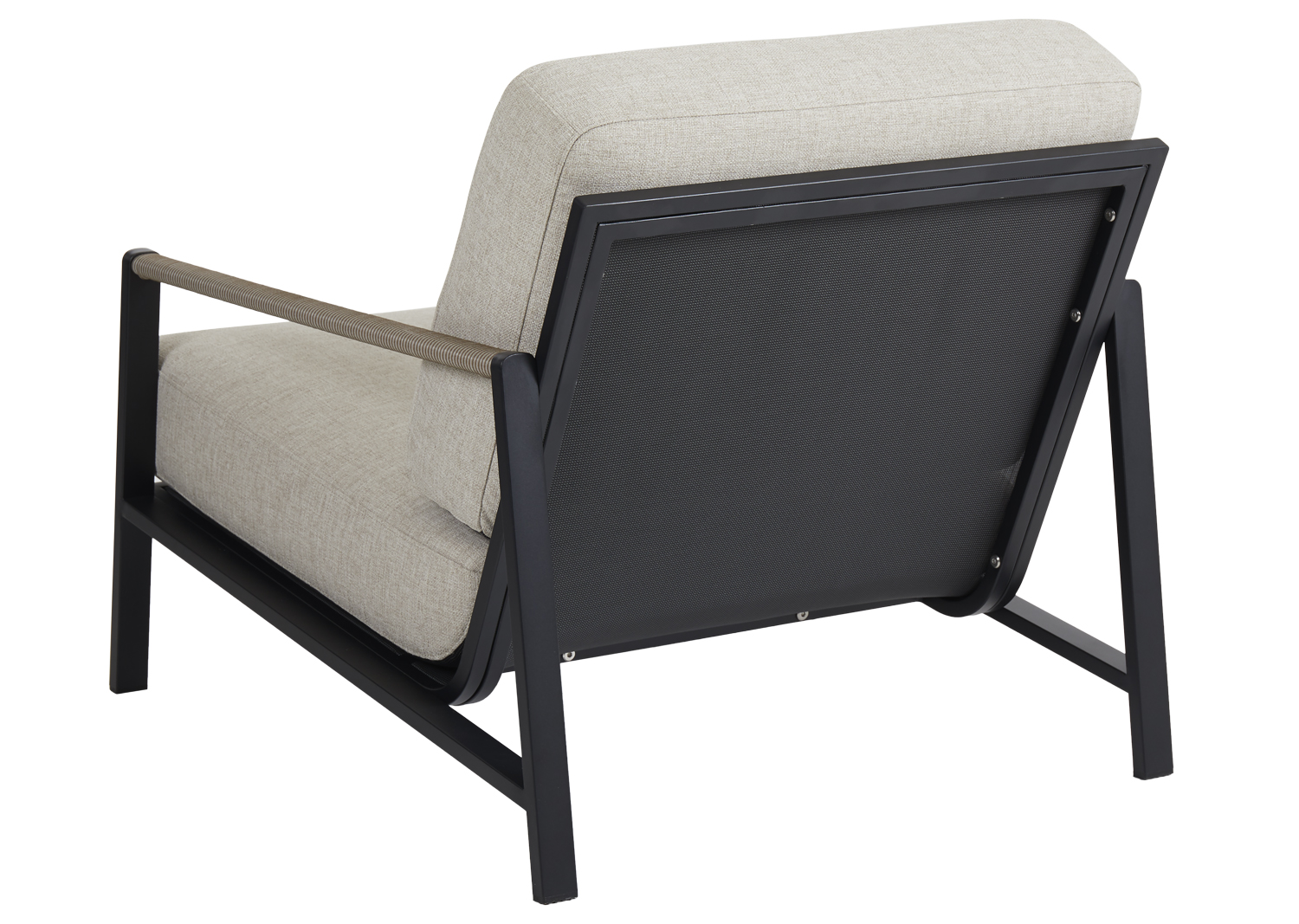 Lounge Garten Sessel Lyra Armlehne Edelstahl schwarz