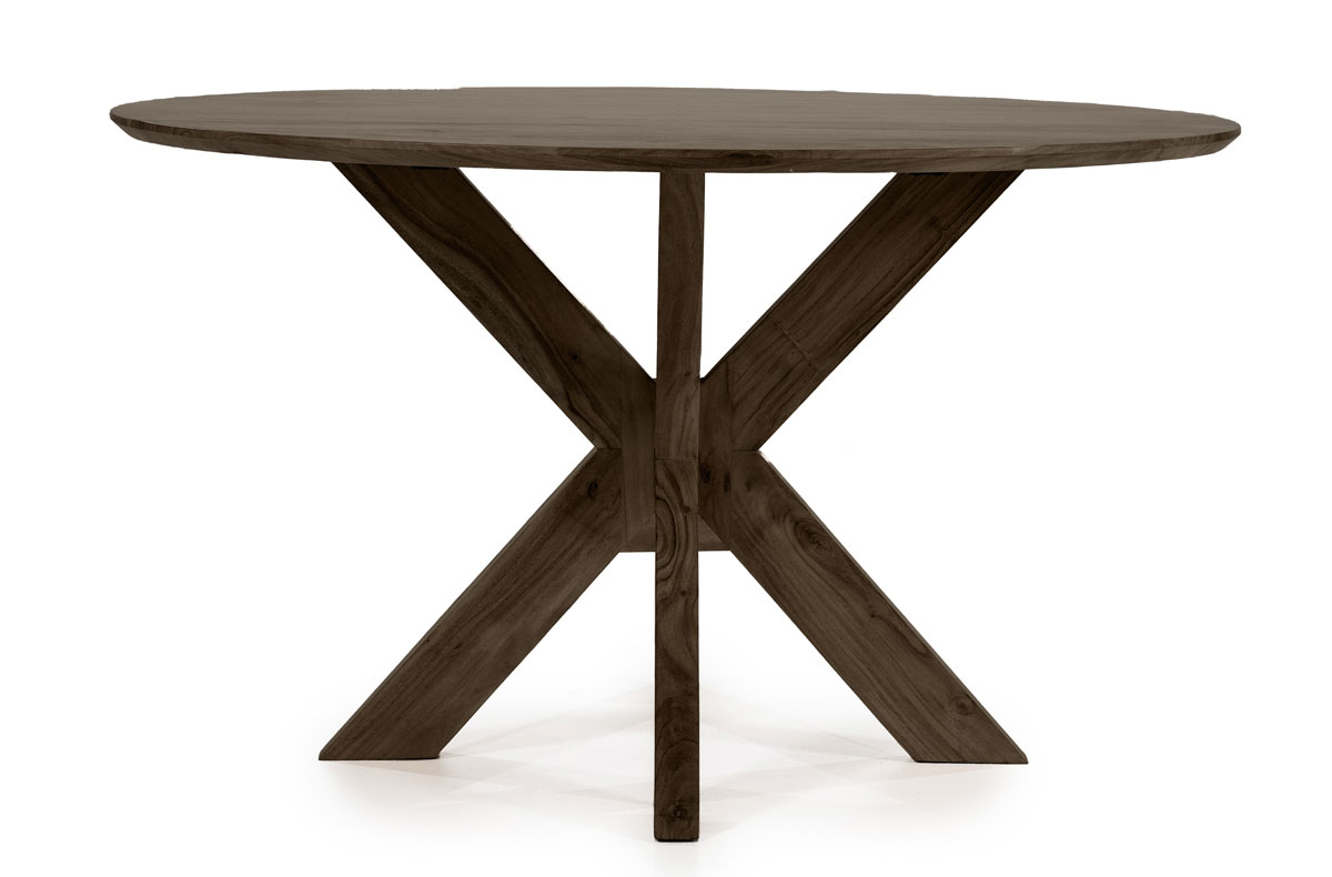 Esstisch MALMÖ rund 130 cm  Mango Holz braun