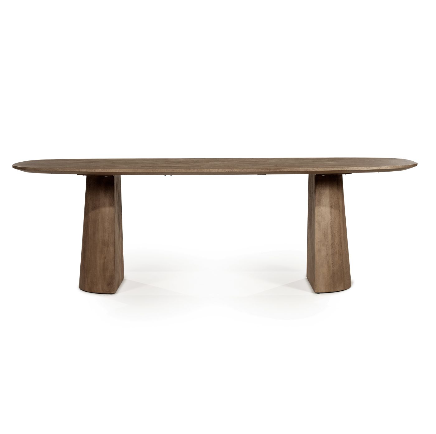 Esstisch Lune oval 240 x 105 cm Mango Massivholz braun