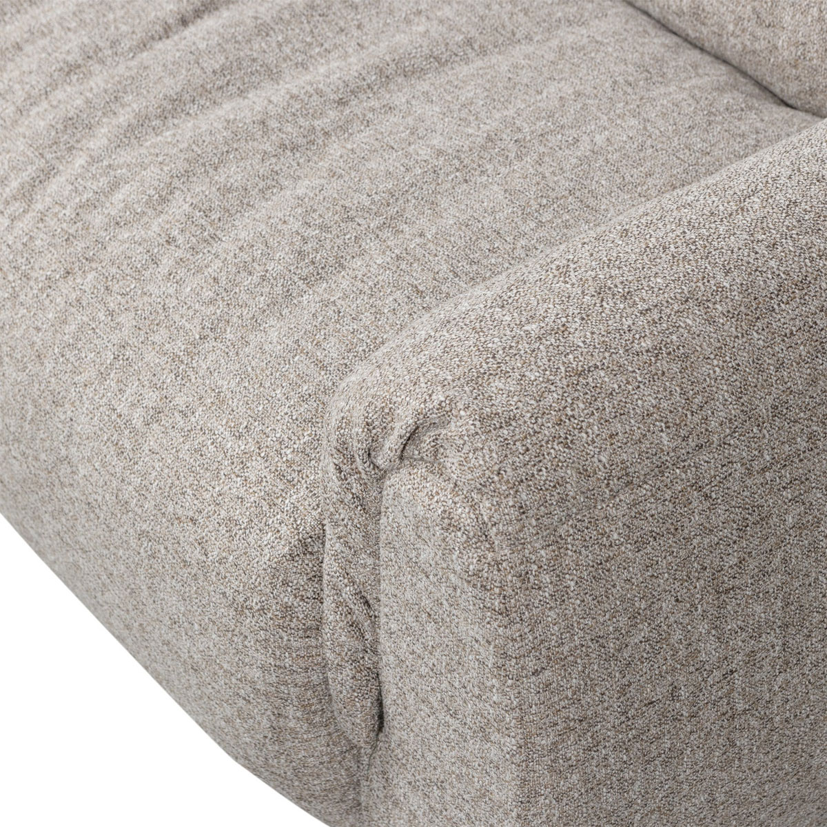 woood Ecksofa BAGGY Webstoff natur melange Chaiselongue rechts