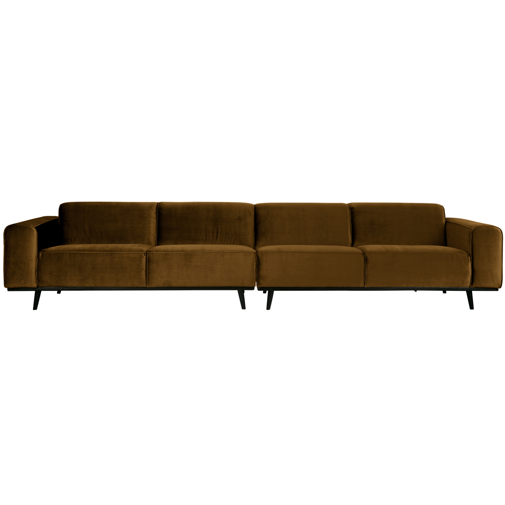 4 Sitzer Sofa STATEMENT XL Samt honiggelb Couch Garnitur Couchgarnitur