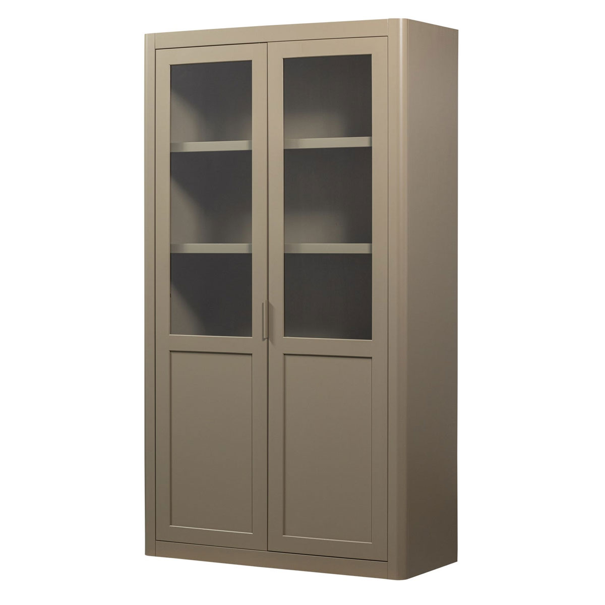 woood Vitrinenschrank GUNNAR Schrank Holzschrank Kiefernholz schlammfarben