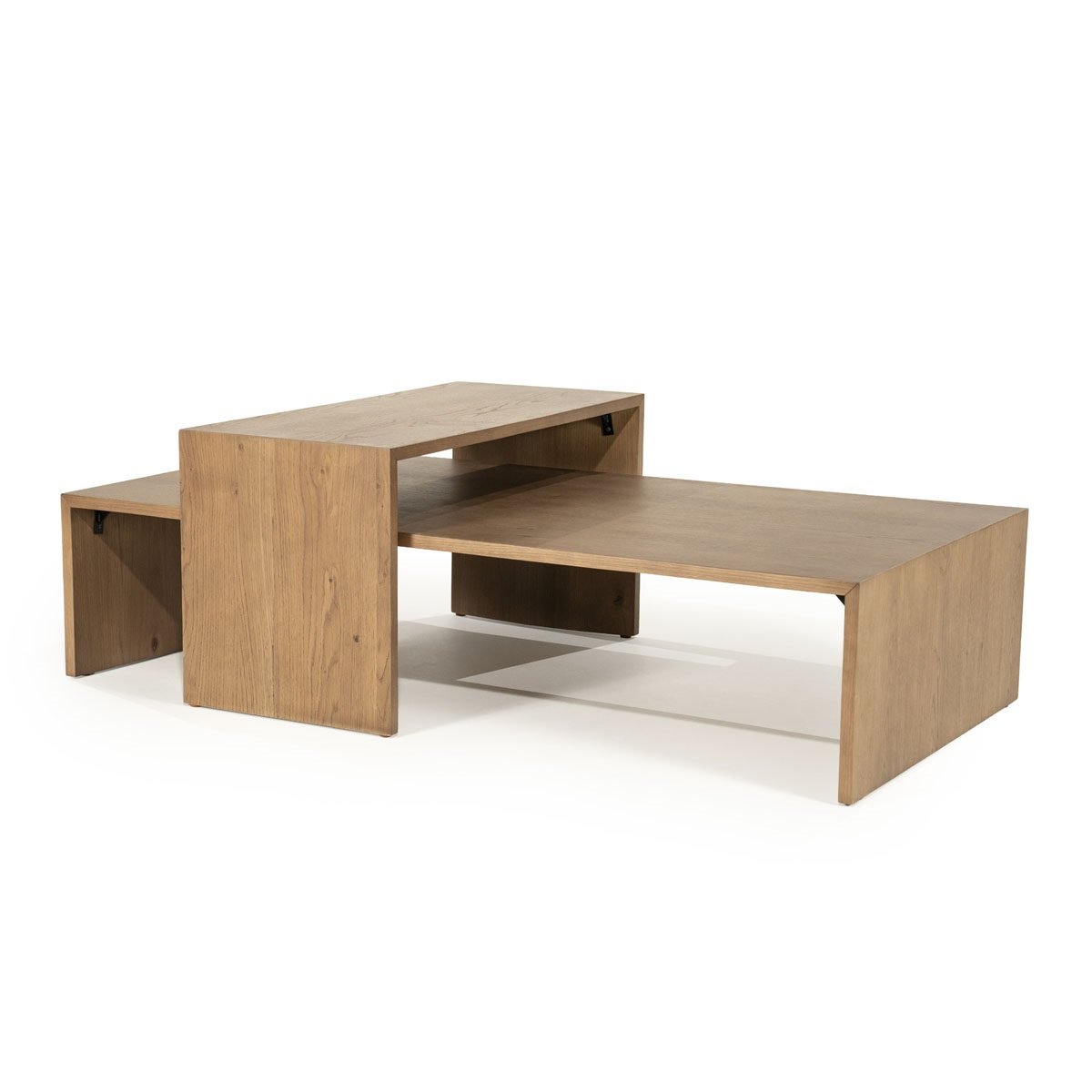 Couchtisch Set Flo Eiche braun