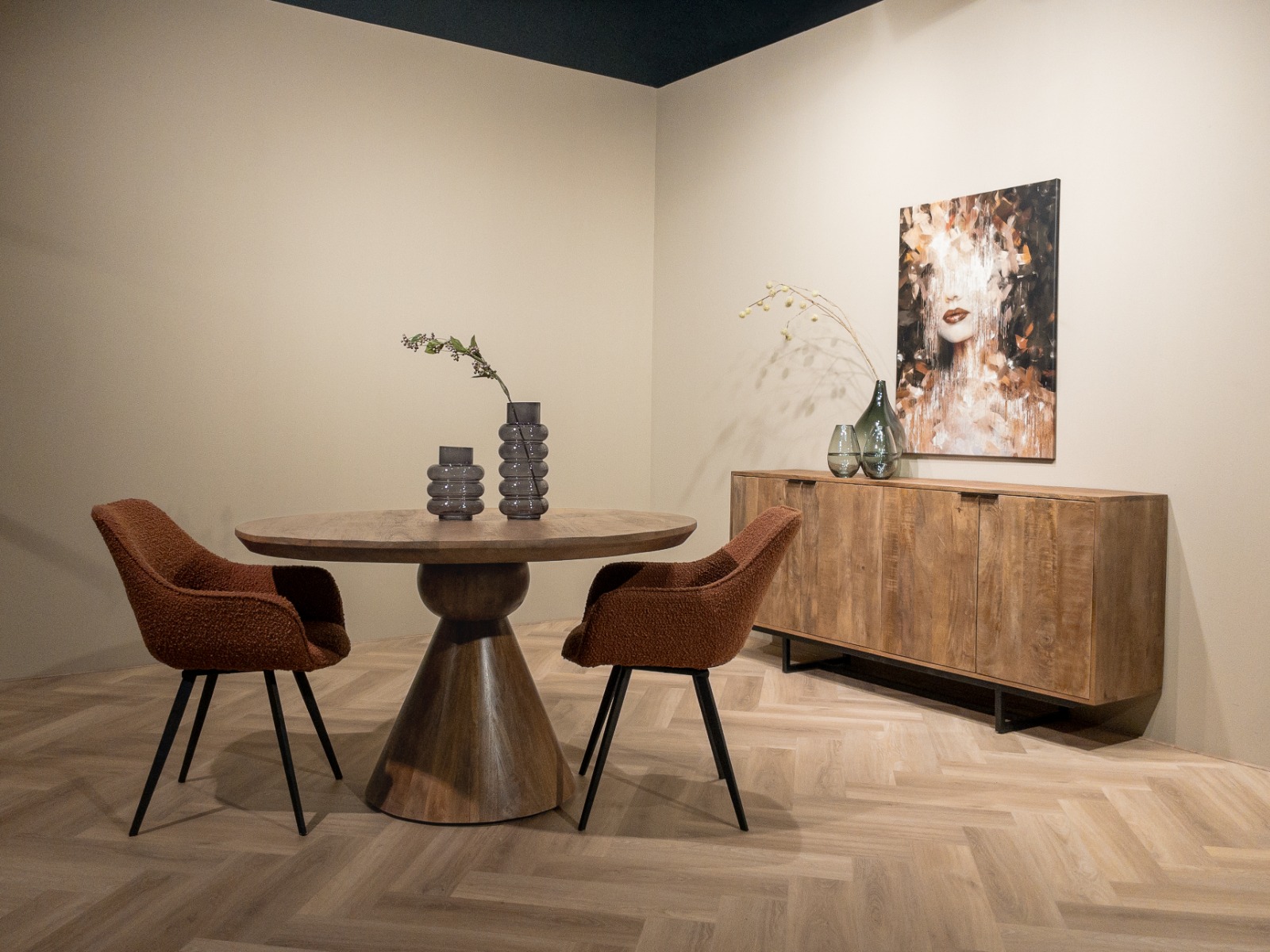 Sideboard Anrichte Valdez 180 cm Mangoholz natur  