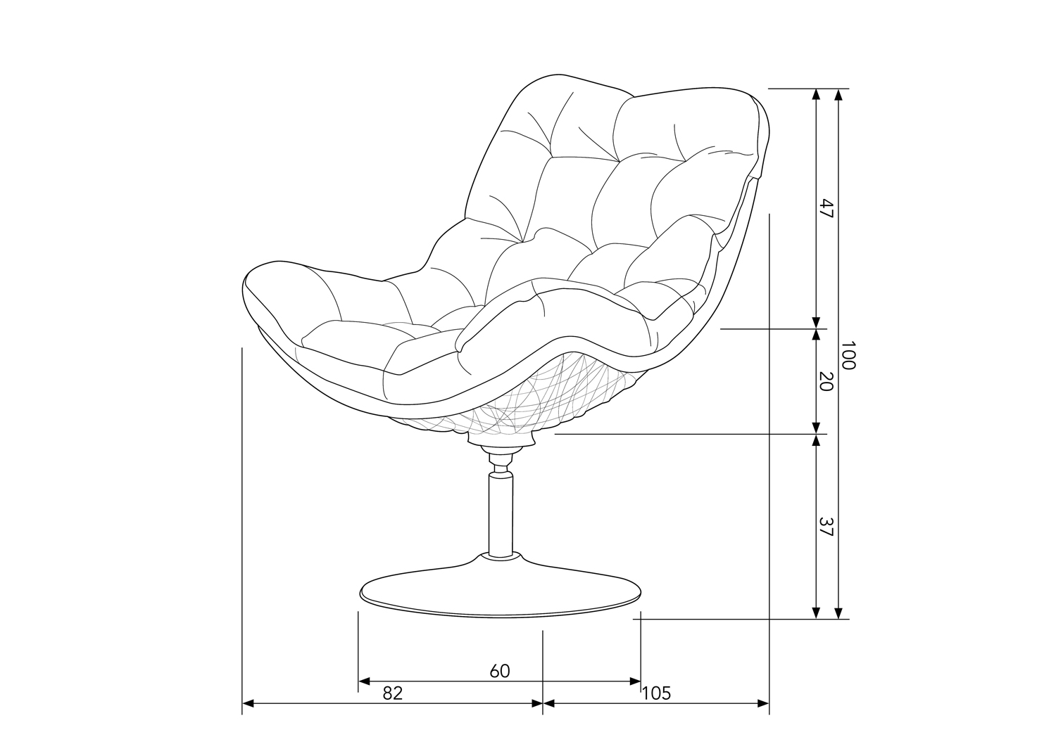 Garten Sessel drehbar Vive Kunstrattan