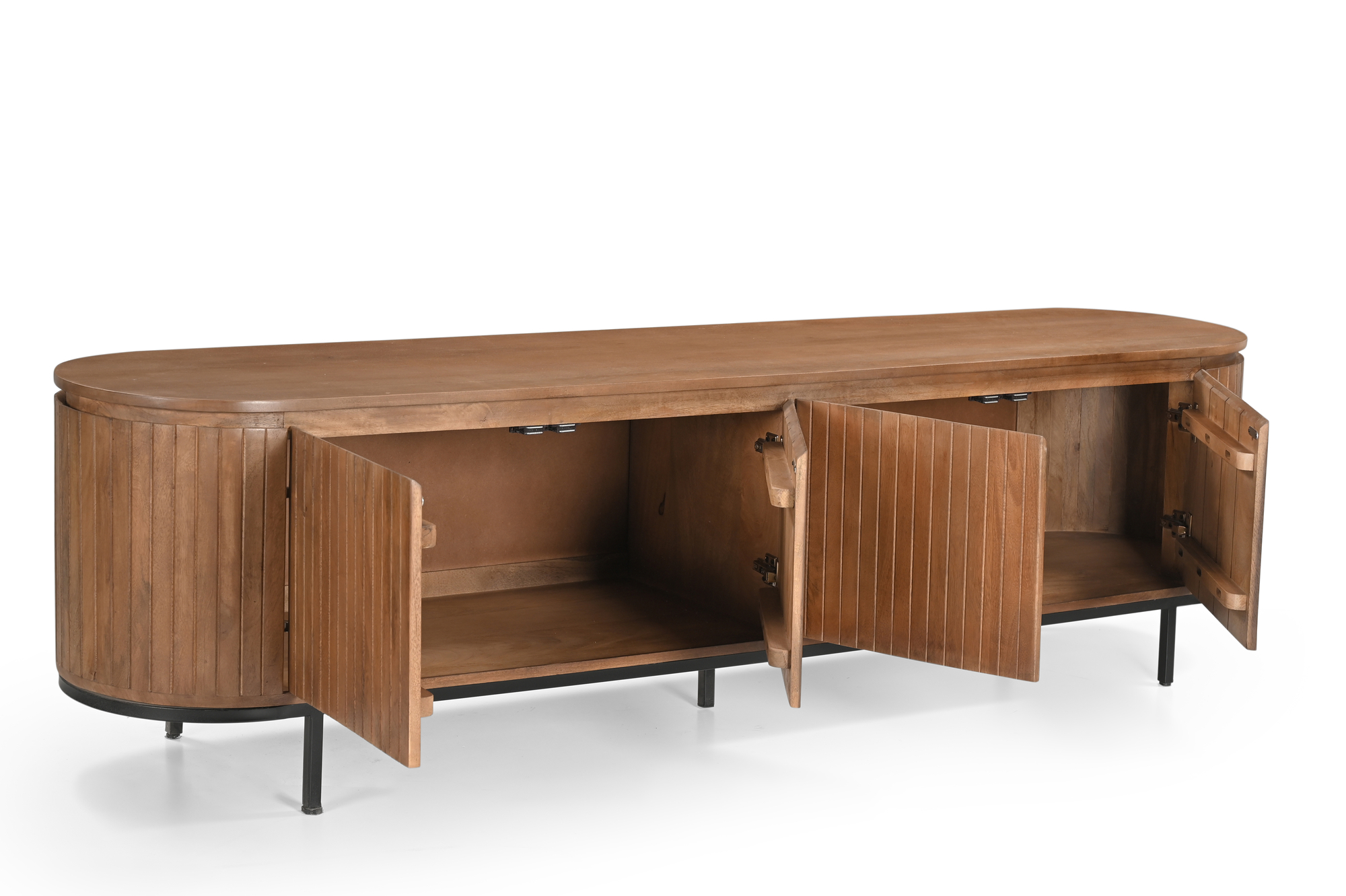 TV Möbel Lowboard Noor 210 cm Mangoholz natur
