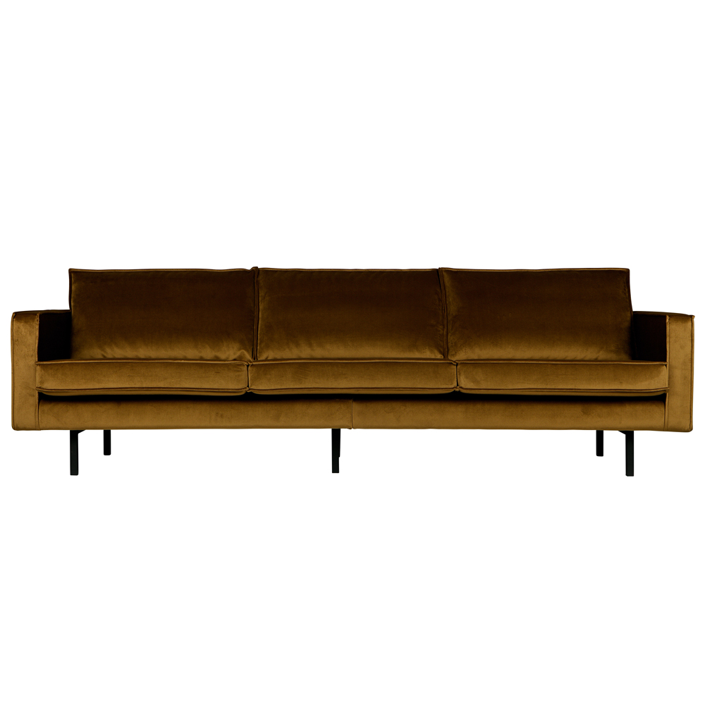 3 Sitzer Sofa RODEO Samt honig gelb