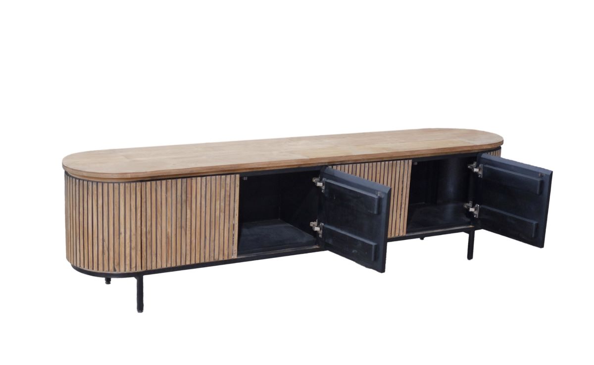 Lowboard TV Möbel LAUSANNE 210 cm Teakholz