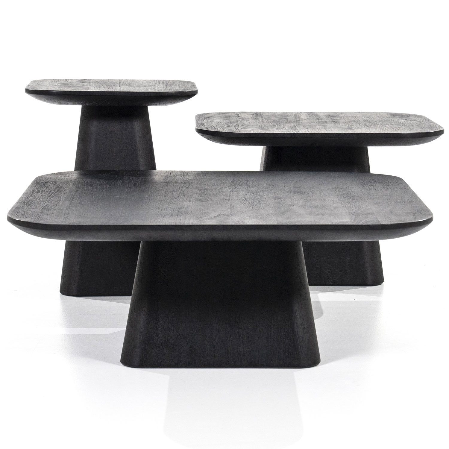 Couchtisch  MALO 60 x 60 cm Mangoholz schwarz