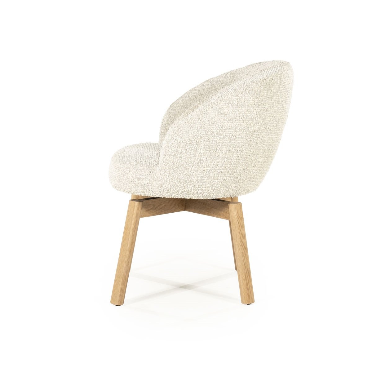 Esszimmerstuhl Livia Drehstuhl Beine Eiche Stoff beige