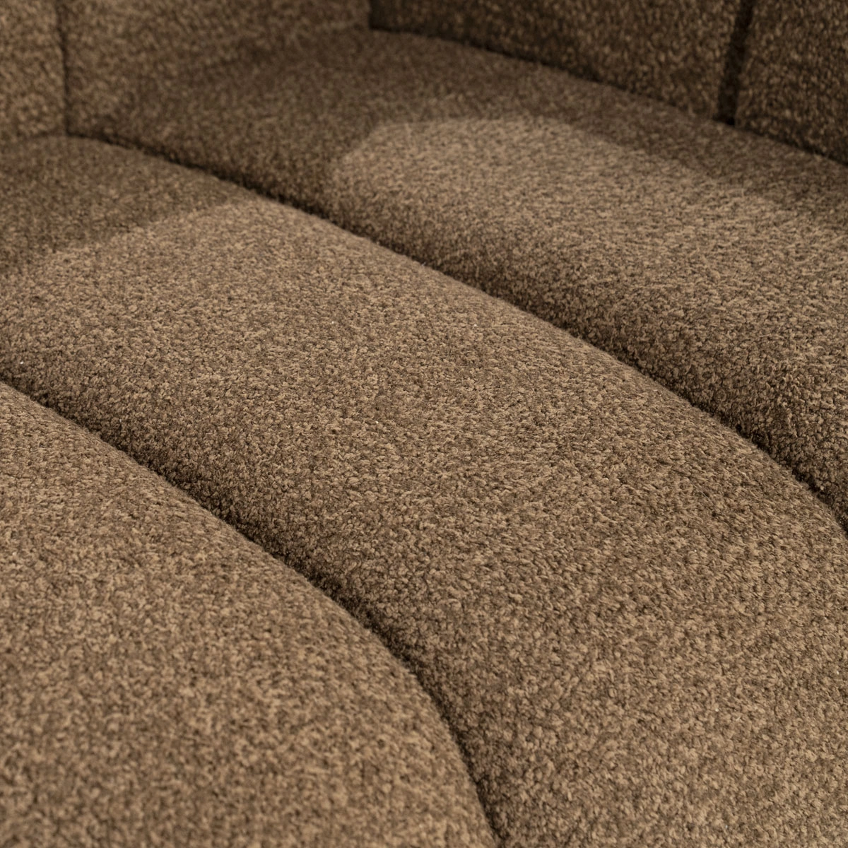 BY-BOO Sofa Cubetto braun 220 cm Stoffbezug
