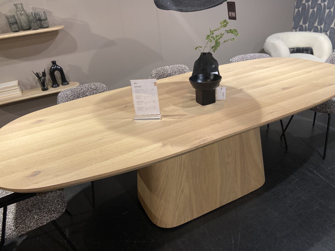 Esstisch ARON Nola 250 x 110 cm oval Eiche Holz natur