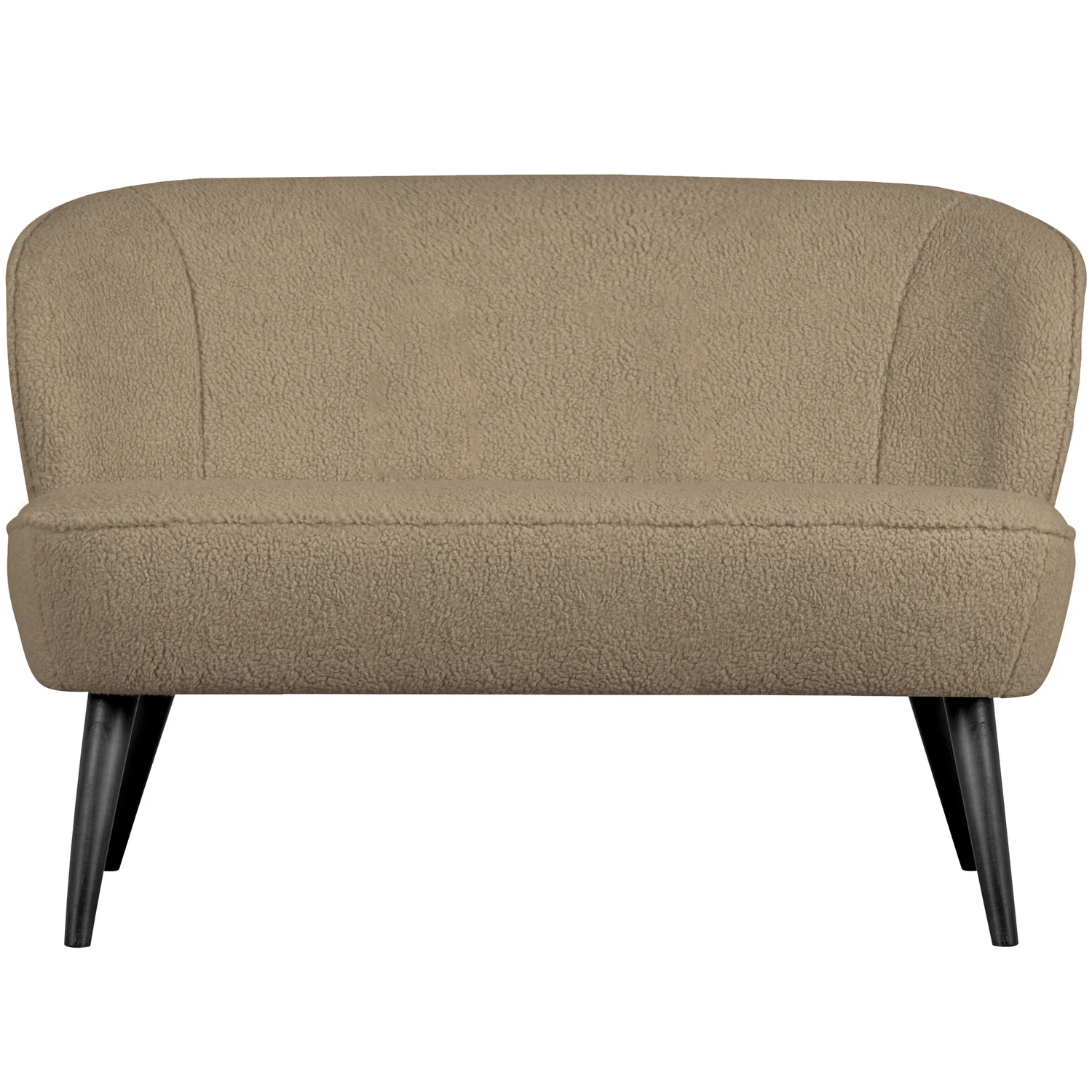 Kleines 2 Sitzer Sofa SARA 110 cm Teddystoff sandfarben