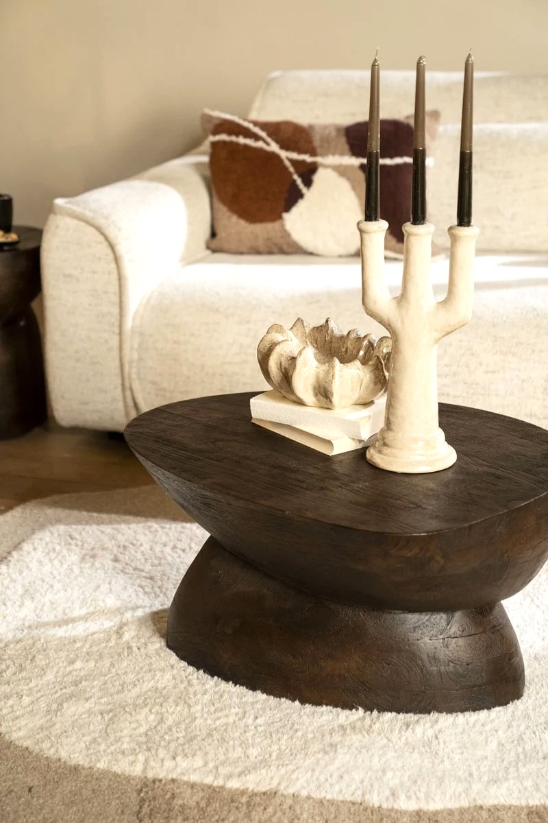 Couchtisch Cobble 75 x 59 cm Mangoholz braun