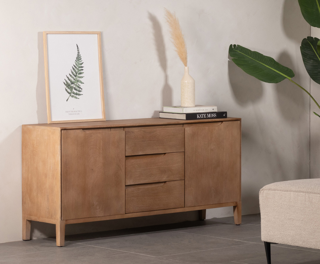 Sideboard NIRJO natur braun 150 cm