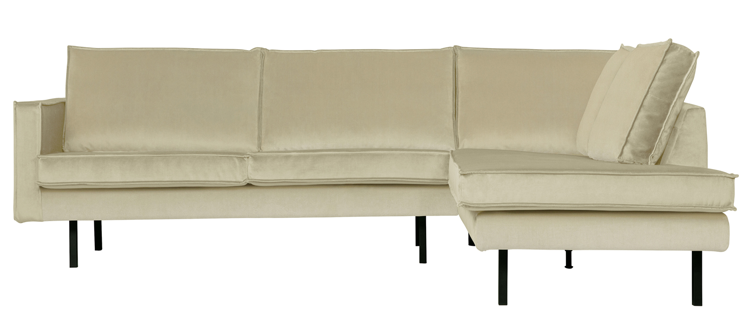 Eckgarnitur Rodeo Samt pistazie Couch Sofa Ecksofa Longchair rechts