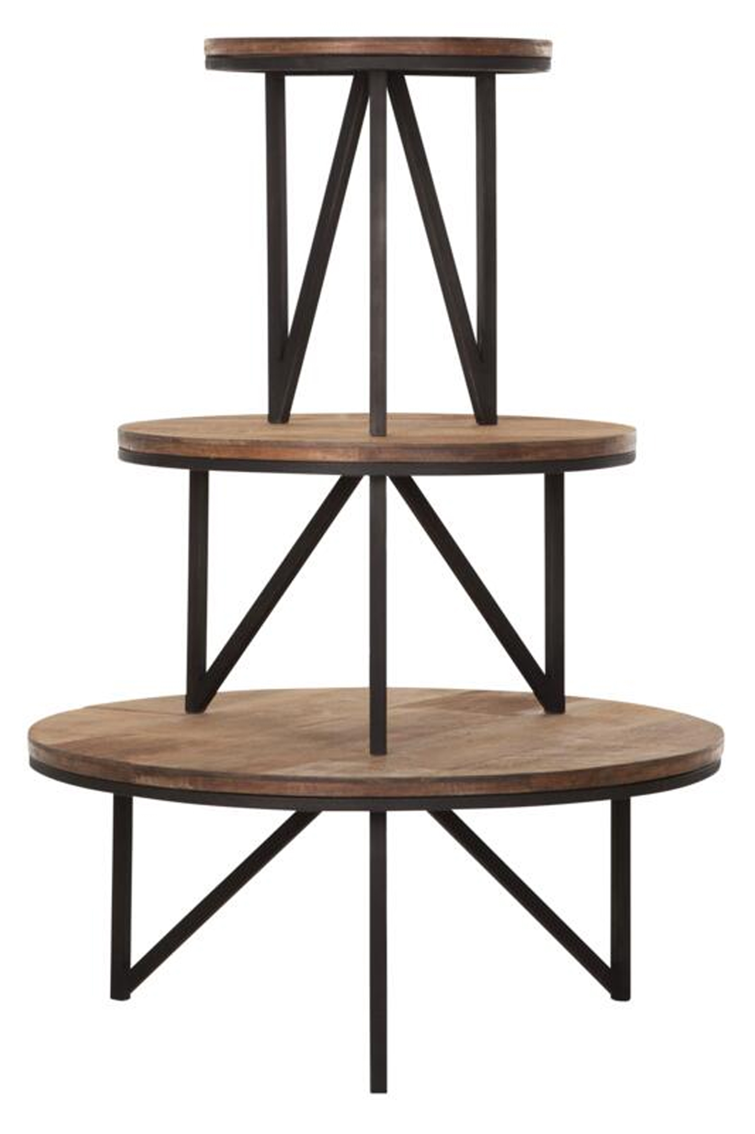 Couchtisch Odeon rund Ø 80 cm recyceltes Teakholz