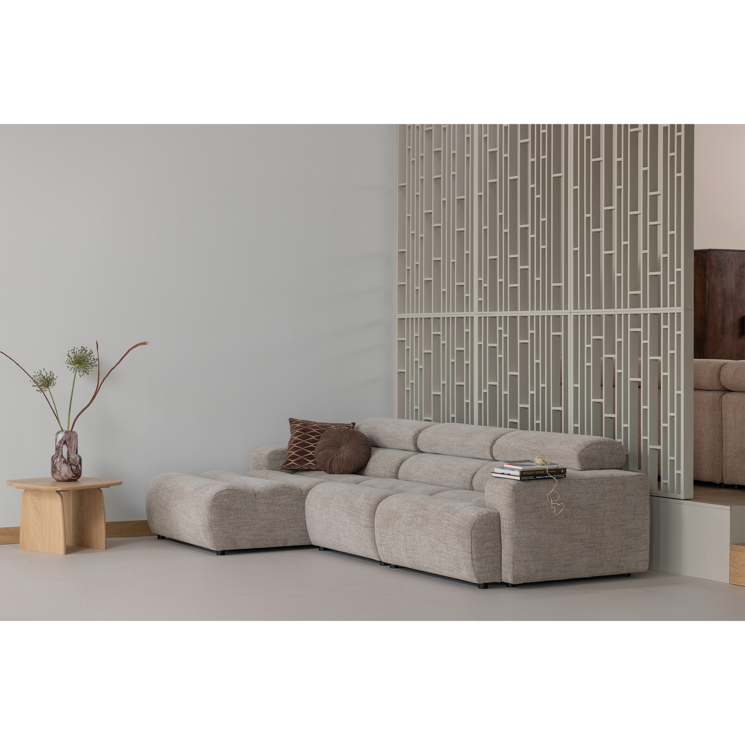 Sofaelement NOVI 82 cm Element Webstoff natur melange