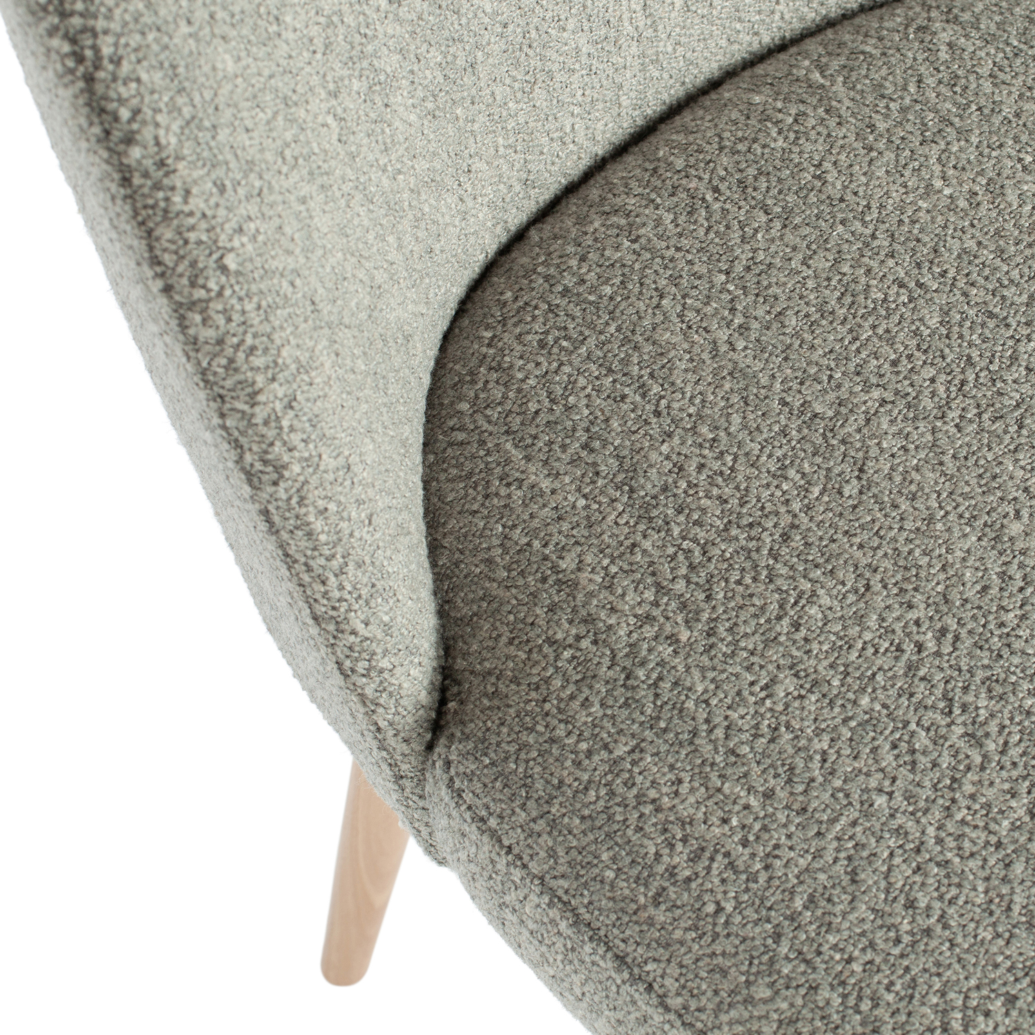 vtwonen 2er Set Esszimmerstuhl Force Bouclé grau