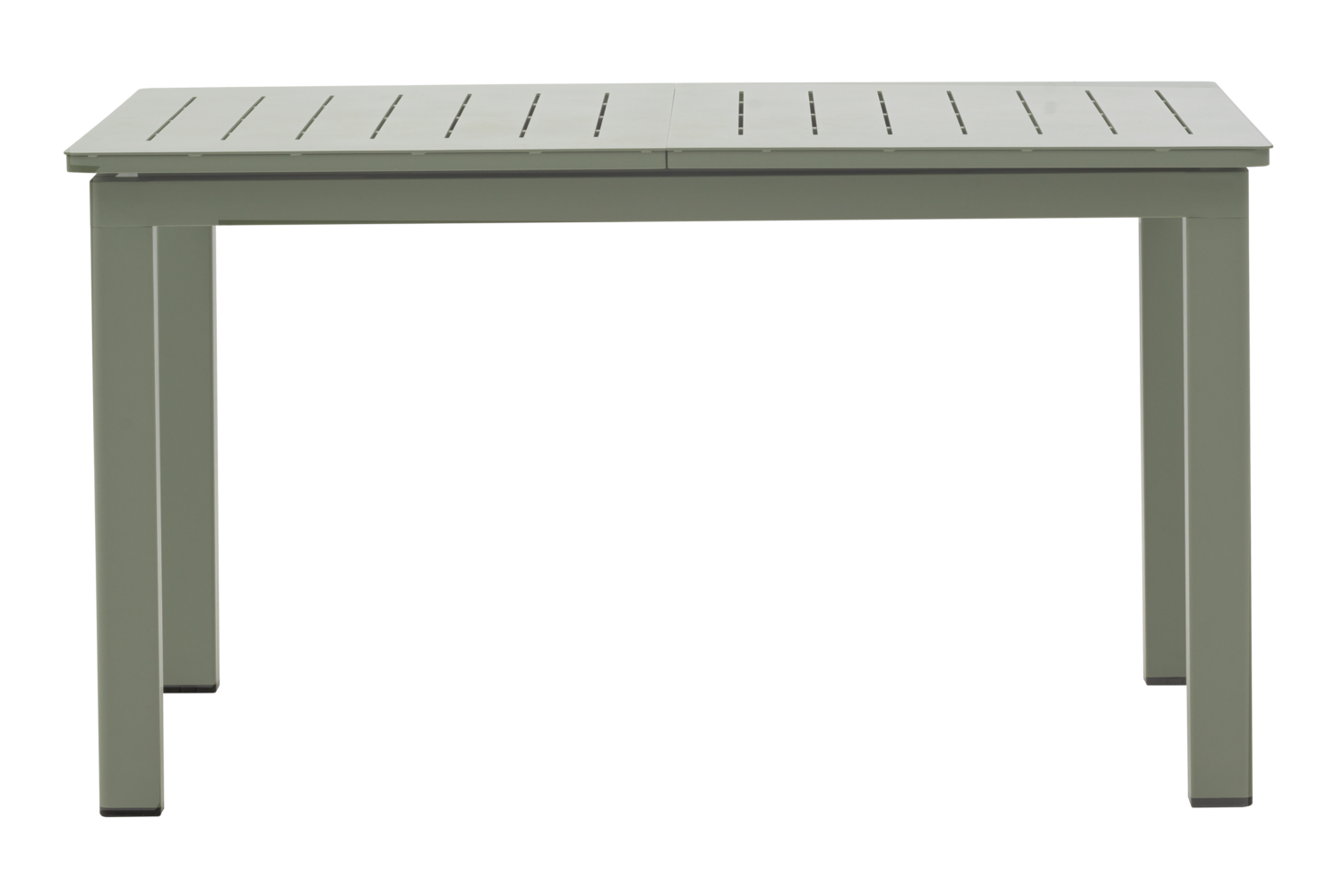 Gartentisch LOMMA staubgrün ausziehbar 132 bis 192 x 80 cm Aluminium