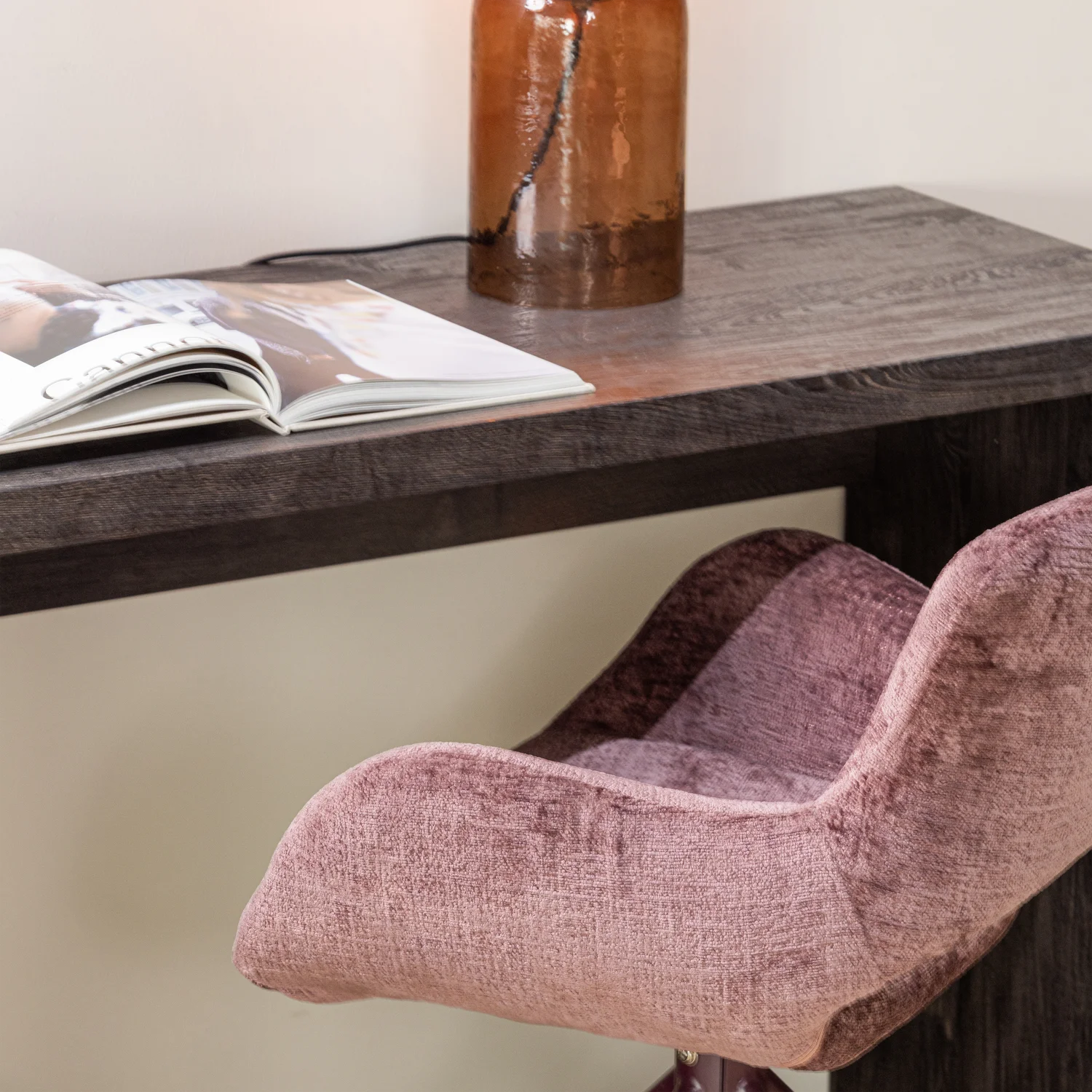 Konsole Schreibtisch MAAN 200 x 45 cm dunkelbraun  