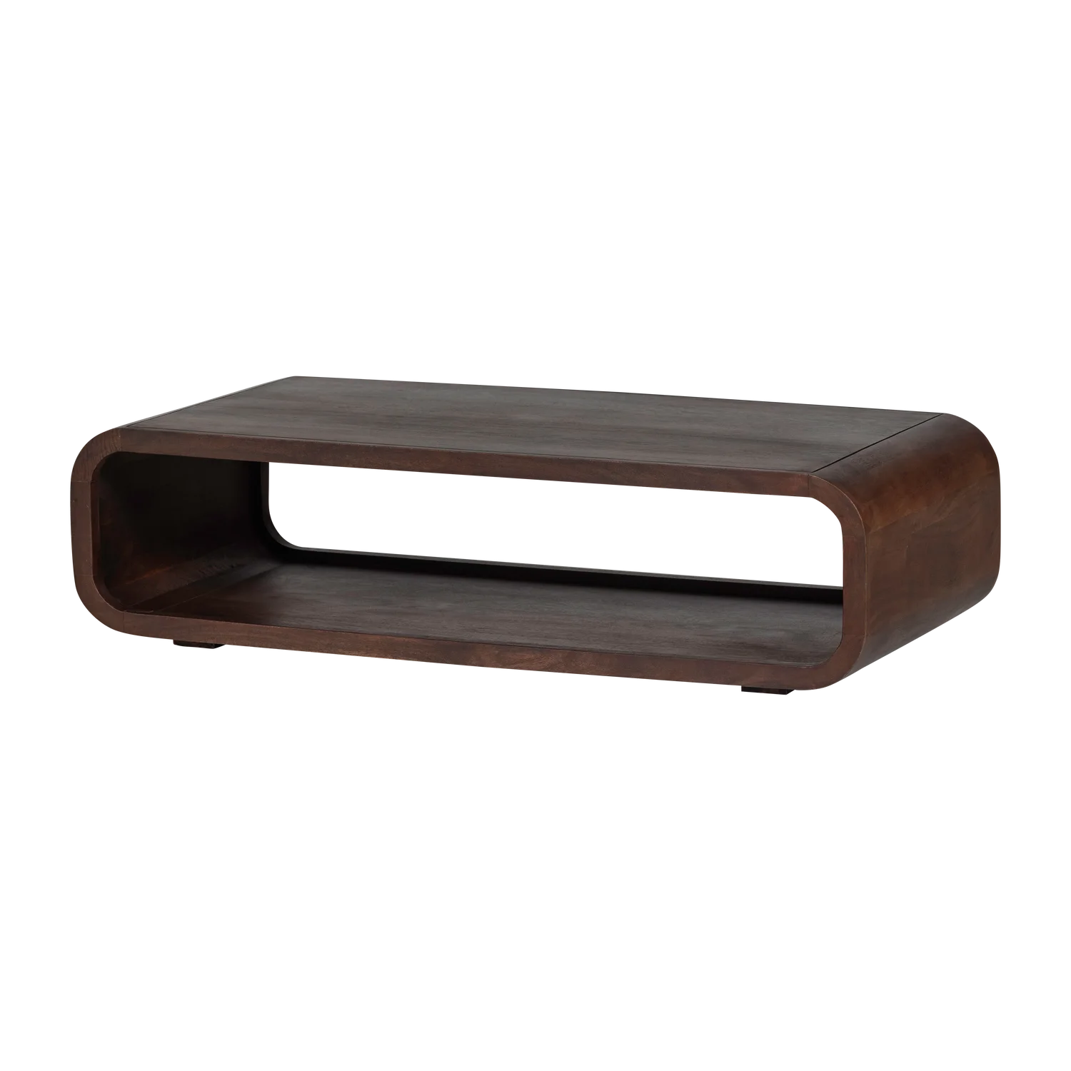 Couchtisch KINU 120 x 60 cm Mangoholz dunkelbraun Sofatisch