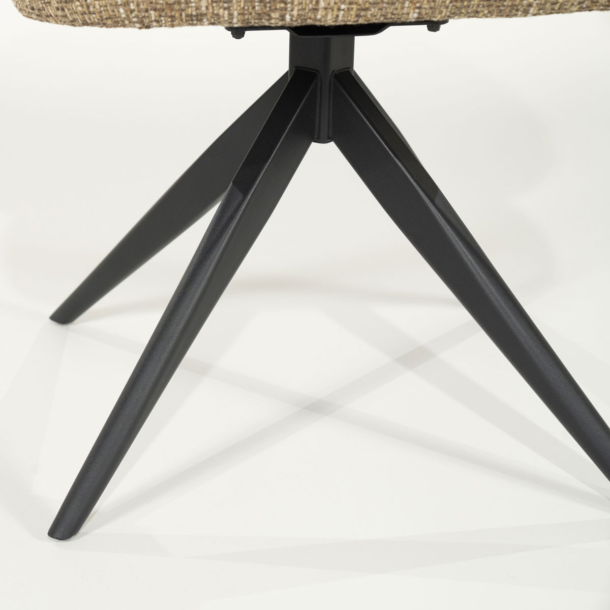 Esszimmer Stuhl Connor drehbar Metall Stoff senffarben