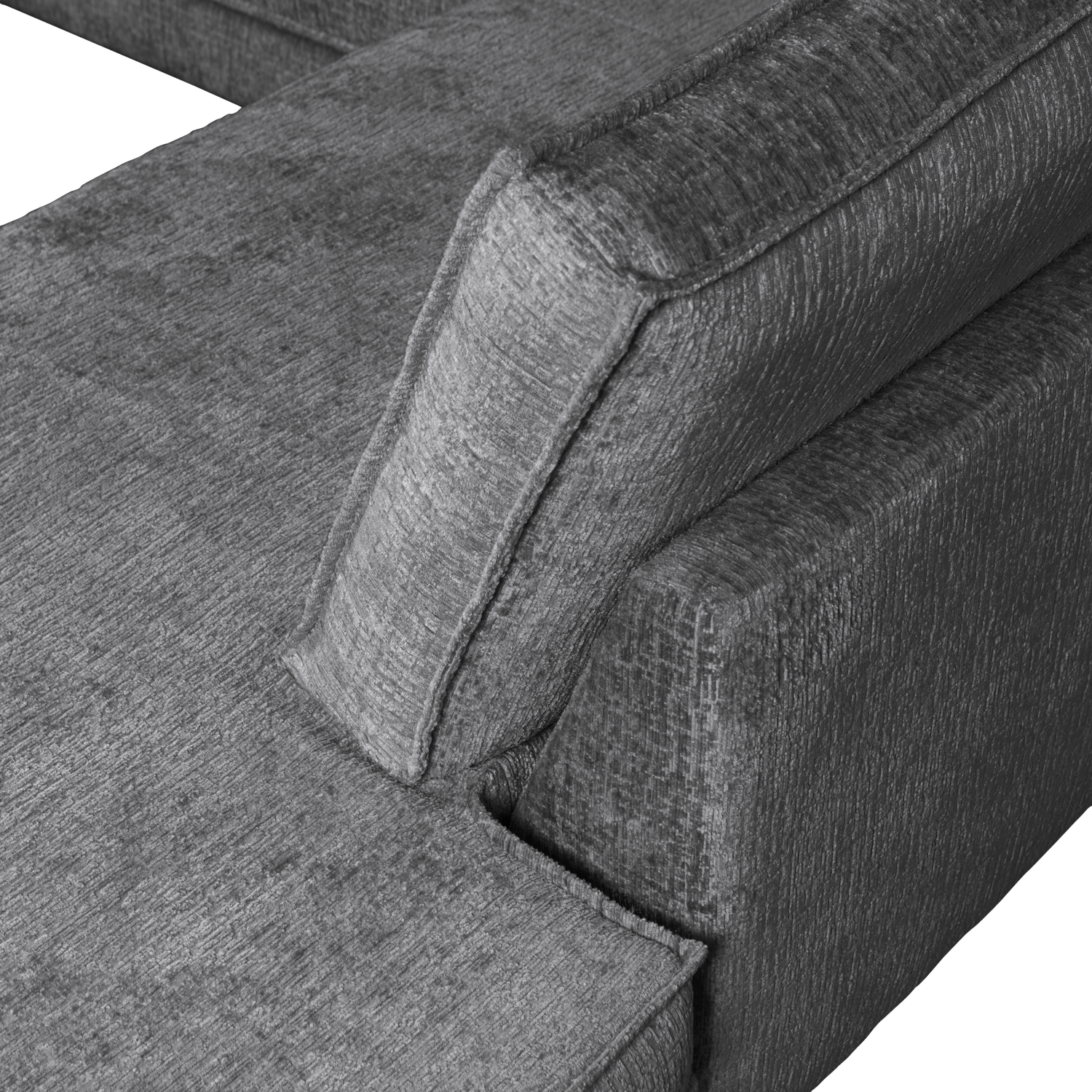 Eckgarnitur Rodeo Struktur Samt mountain Couch Sofa Ecksofa Longchair rechts