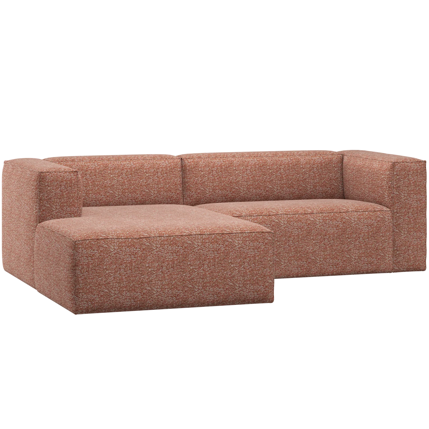 Ecksofa BEAN Melange terra Longchair links