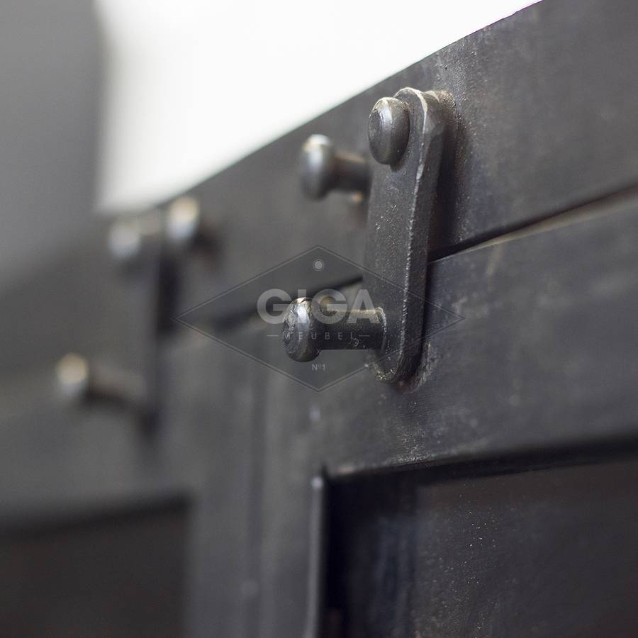 Industrie Vitrine MARA Metall schwarz